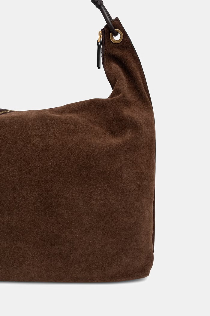 Tommy Hilfiger kabelka typu shopper dámska semišová hnedá AW0AW18403