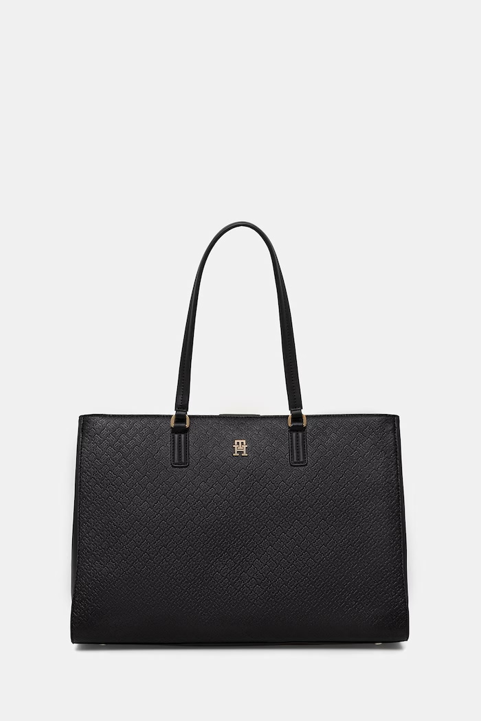 Tommy Hilfiger kabelka typu shopper dámska čierna AW0AW18417