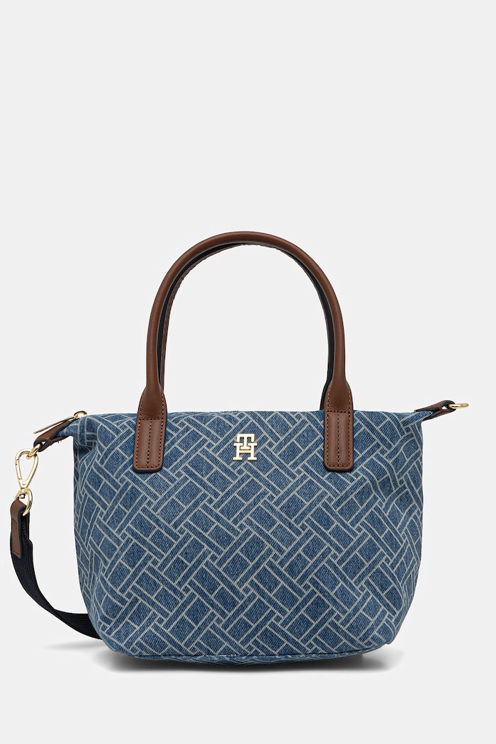 Tommy Hilfiger torebka crossbody damska jeansowa niebieski AW0AW18612