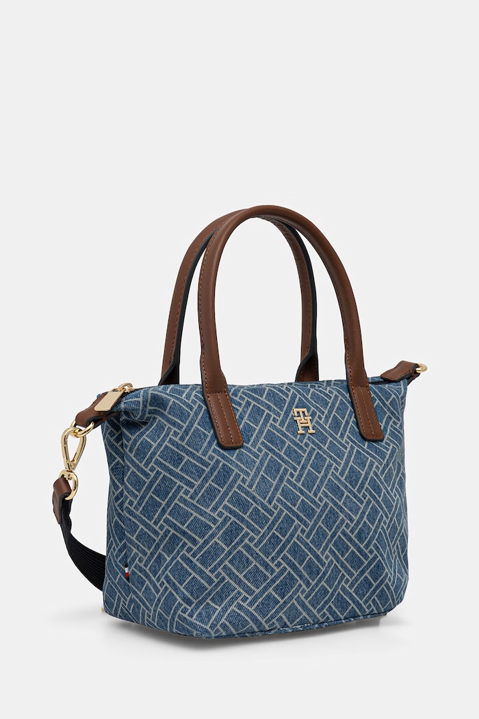 Tommy Hilfiger torebka crossbody damska jeansowa AW0AW18612 niebieski SS26