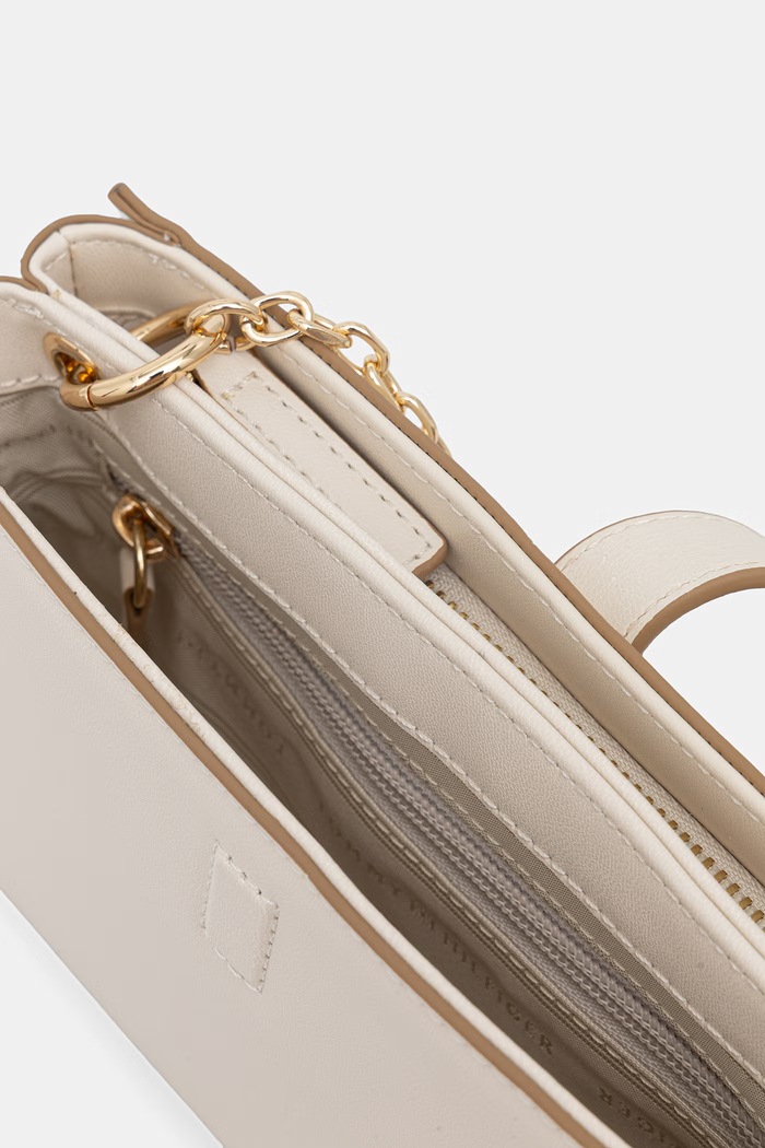 Tommy Hilfiger torebka crossbody damska z imitacji skóry AW0AW18614 beżowy