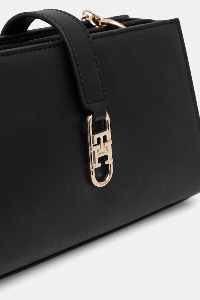 Tommy Hilfiger geantă crossbody pentru femei, cu imitație de piele negru AW0AW18614