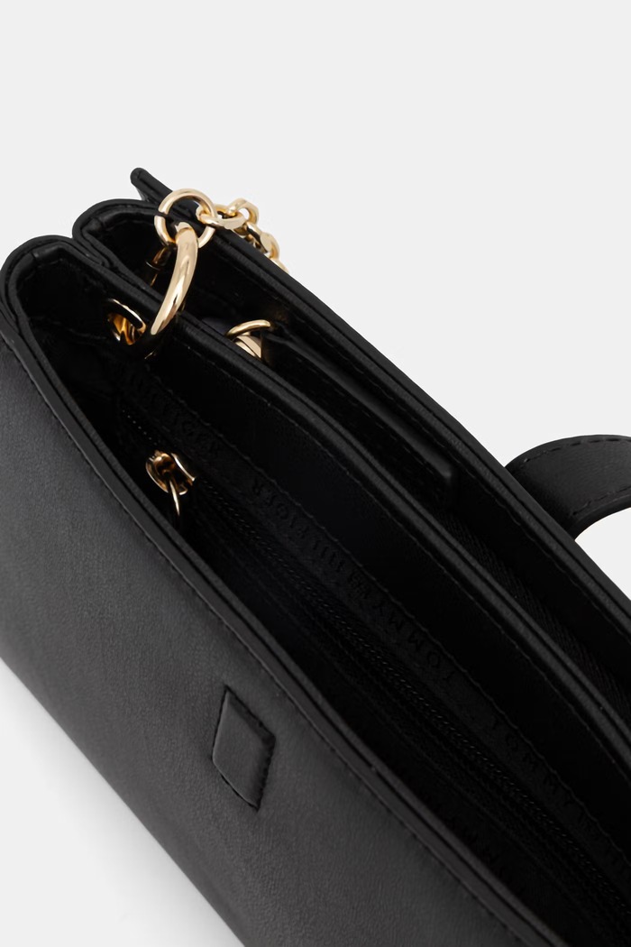 Tommy Hilfiger geantă crossbody pentru femei, cu imitație de piele AW0AW18614 negru