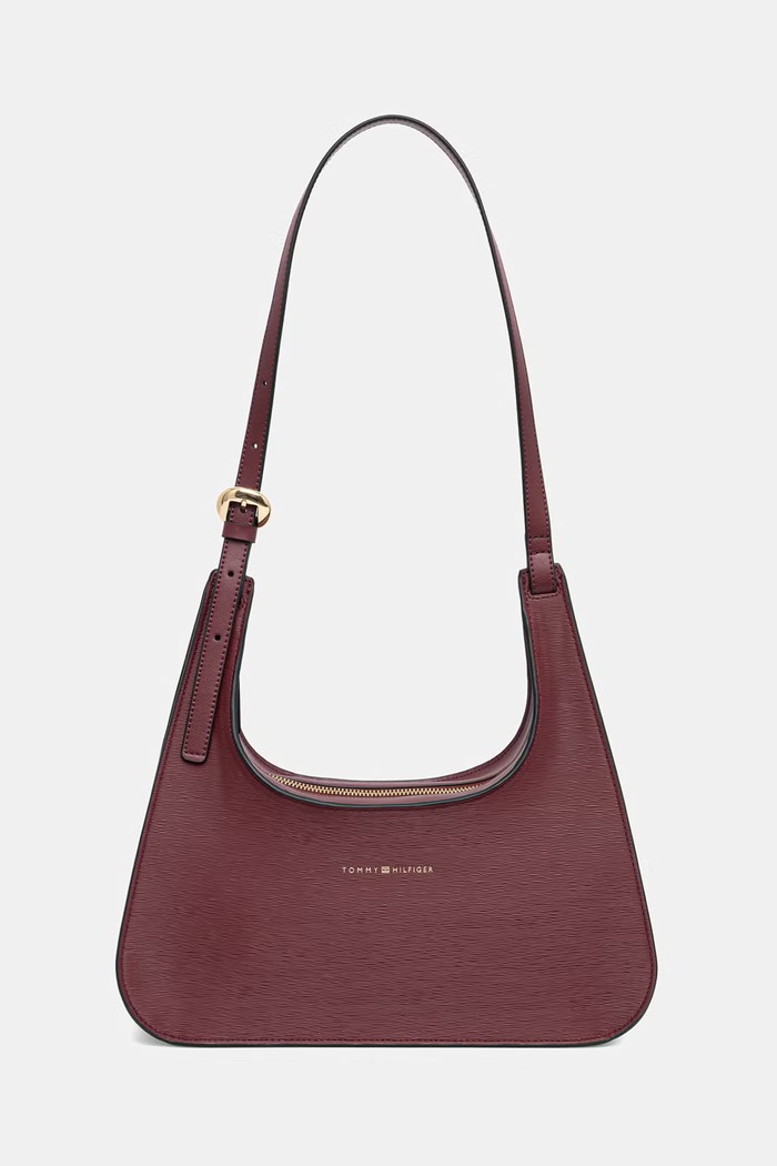 Tommy Hilfiger klasična torbica ženska iz umetnega usnja bordo AW0AW18620