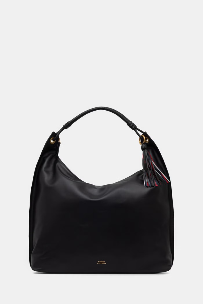 Tommy Hilfiger Kabelka dámska kožená čierna AW0AW18622