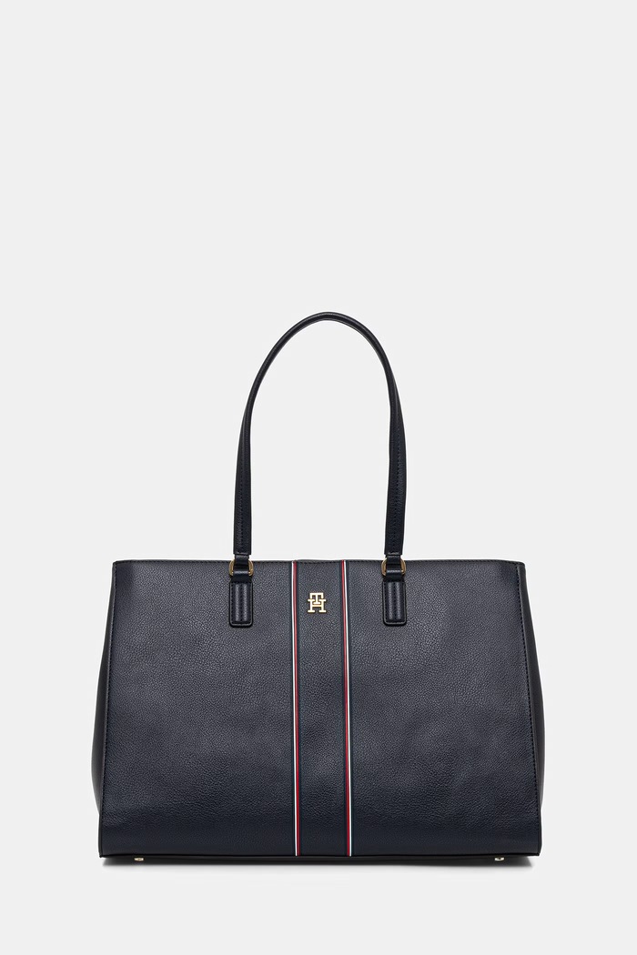 Tommy Hilfiger kabelka dámska z imitácie kože tmavomodrá AW0AW18643