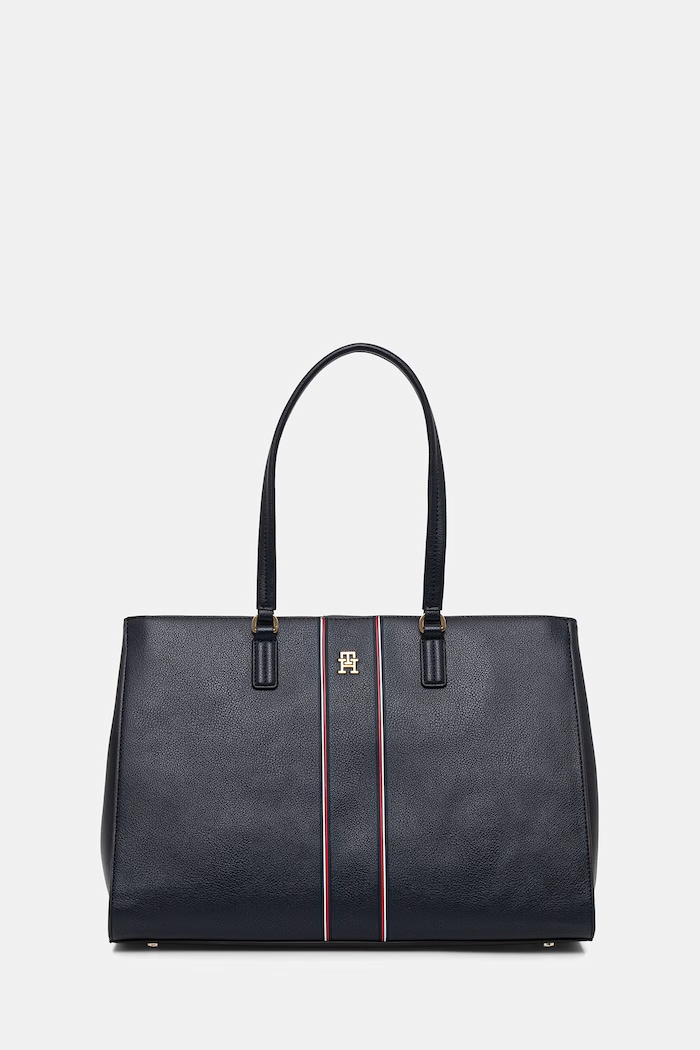 Tommy Hilfiger kabelka dámska z imitácie kože tmavomodrá AW0AW18643