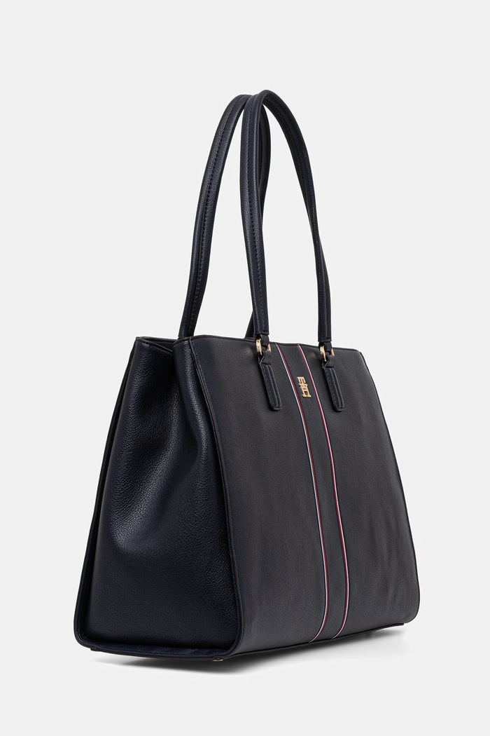 Tommy Hilfiger kabelka dámska z imitácie kože AW0AW18643 tmavomodrá SS26