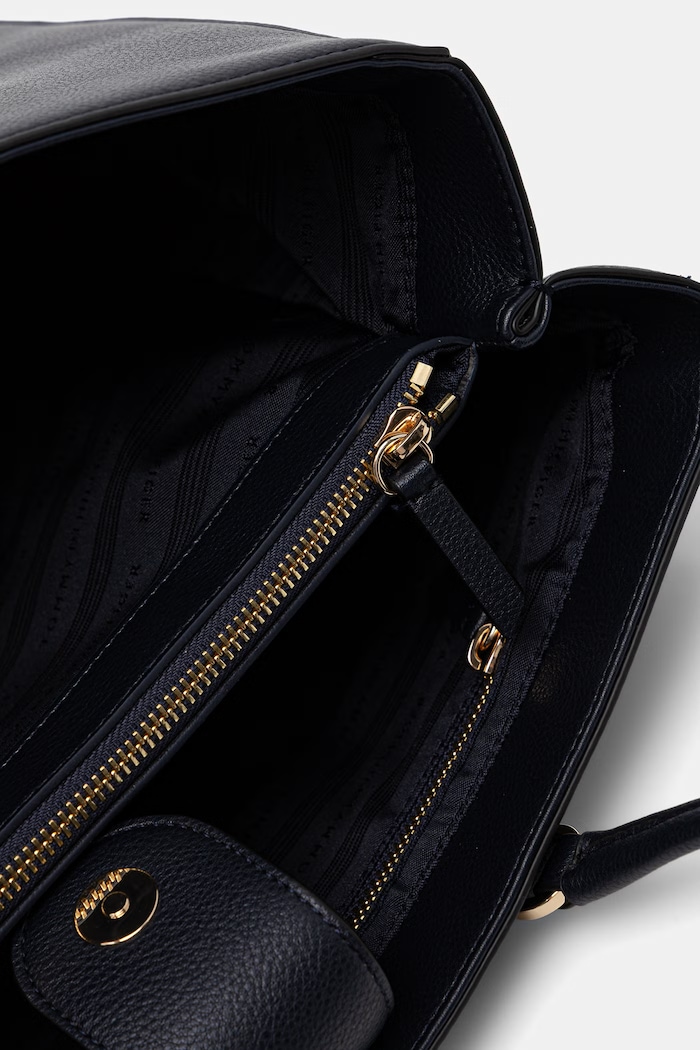 Tommy Hilfiger kabelka dámska z imitácie kože AW0AW18643 tmavomodrá