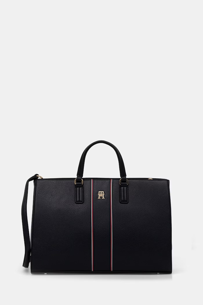 Tommy Hilfiger Kabelka typu shopper dámska tmavomodrá AW0AW18644