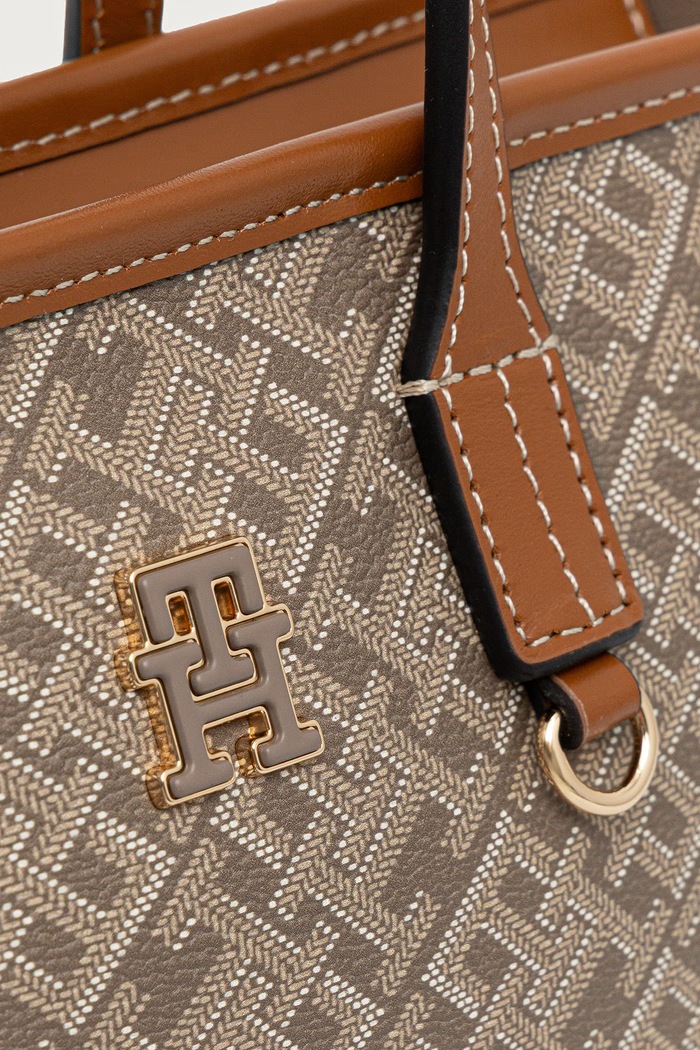 Torebka crossbody damska Tommy Hilfiger AW0AW18848 beżowy