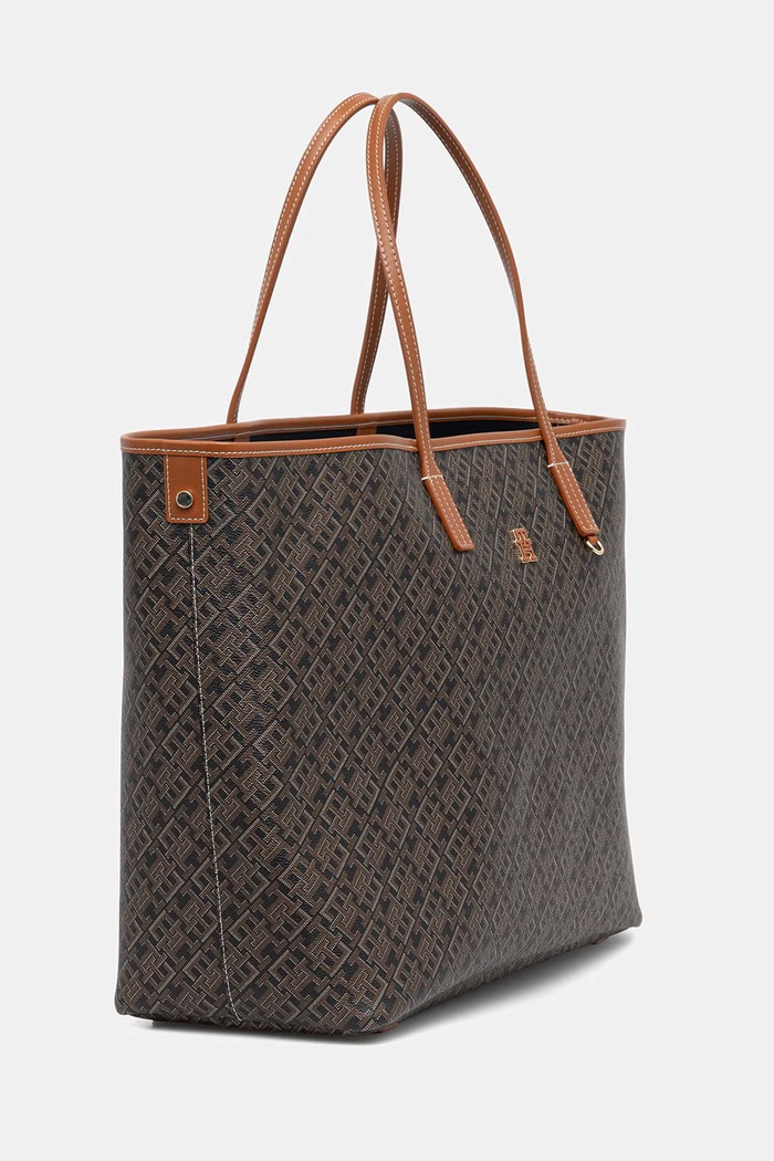 Tommy Hilfiger ženska tote torba iz umetnega usnja AW0AW18850 rjava SS26