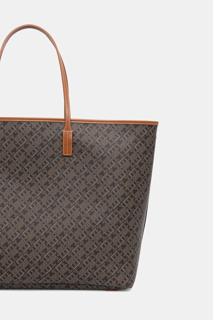 Dodatki Tommy Hilfiger ženska tote torba iz umetnega usnja AW0AW18850 rjava