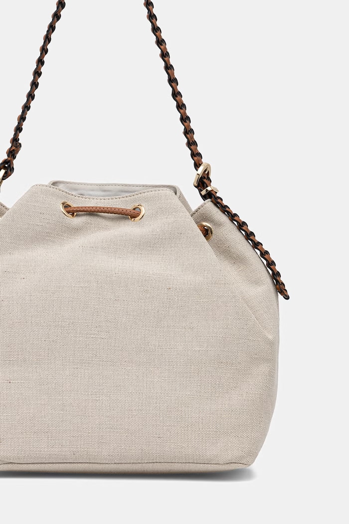 Dodaci Tommy Hilfiger torba za žene lanena SUMMER AW0AW18631 bež