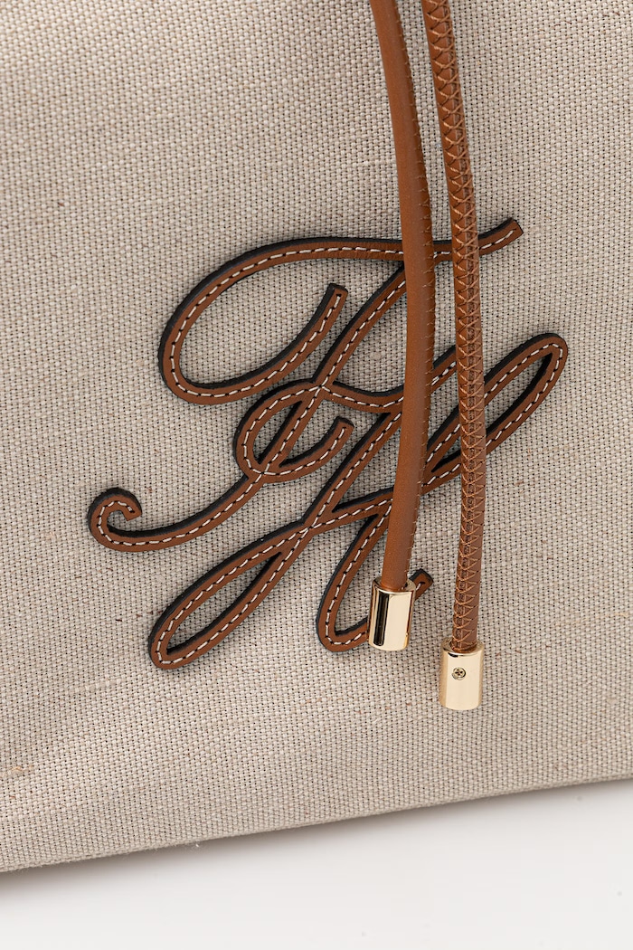 Tommy Hilfiger torba za žene lanena SUMMER bež AW0AW18631