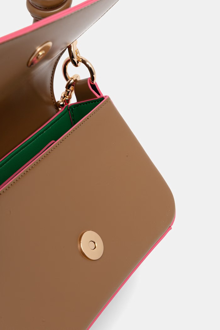 Dámska crossbody kabelka z imitácie kože United Colors of Benetton hnedá 6PJNVY014