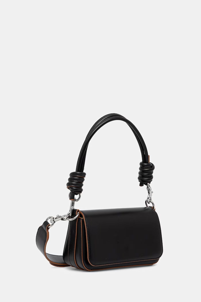 Dámska crossbody kabelka z imitácie kože United Colors of Benetton 6PJNVY014 čierna SS26