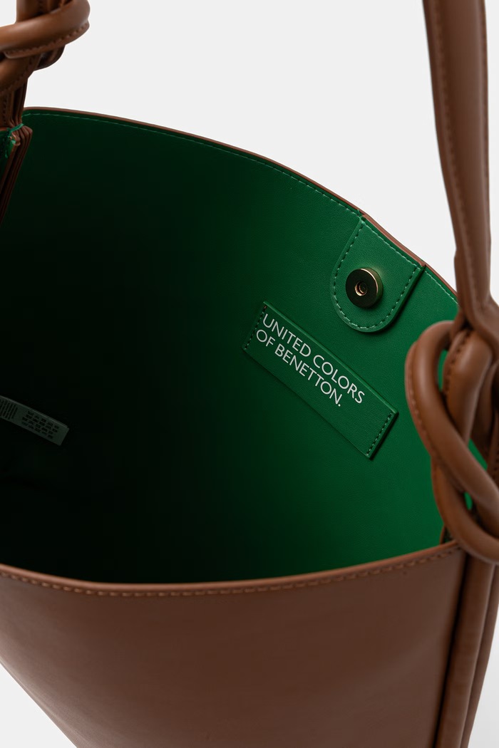 Dámska kabelka typu shopper United Colors of Benetton 6TREVY019 hnedá