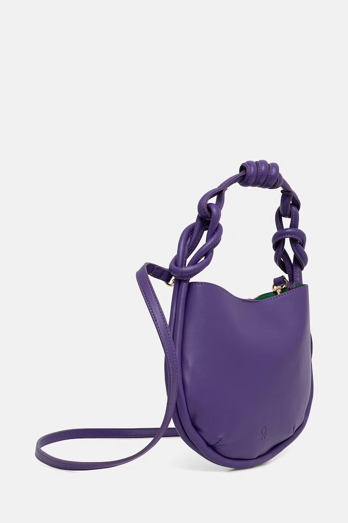 United Colors of Benetton torebka crossbody damska z imitacji skóry 6TREVY01A fioletowy SS26