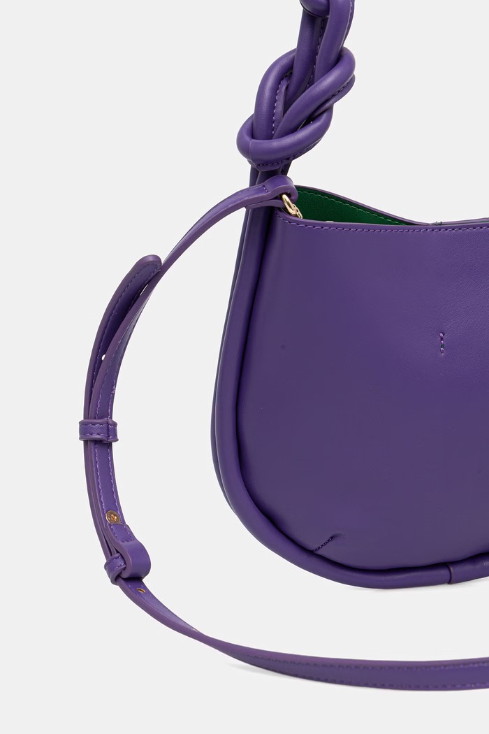 Akcesoria United Colors of Benetton torebka crossbody damska z imitacji skóry 6TREVY01A fioletowy