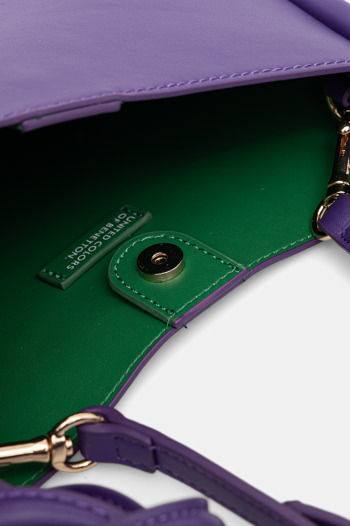 United Colors of Benetton torebka crossbody damska z imitacji skóry 6TREVY01A fioletowy