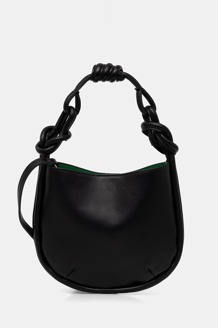 Dámska crossbody kabelka z imitácie kože United Colors of Benetton čierna 6TREVY01A