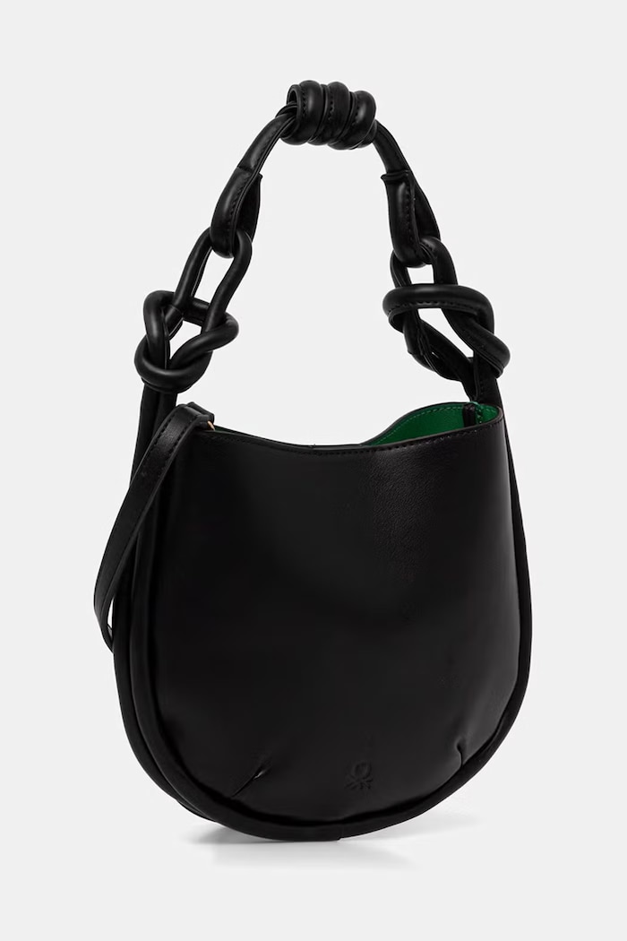 Dámska crossbody kabelka z imitácie kože United Colors of Benetton 6TREVY01A čierna SS26