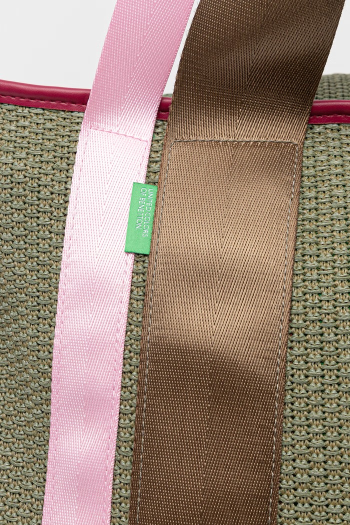 United Colors of Benetton nákupní taška dámská pletená zelená 6XZZVY01W