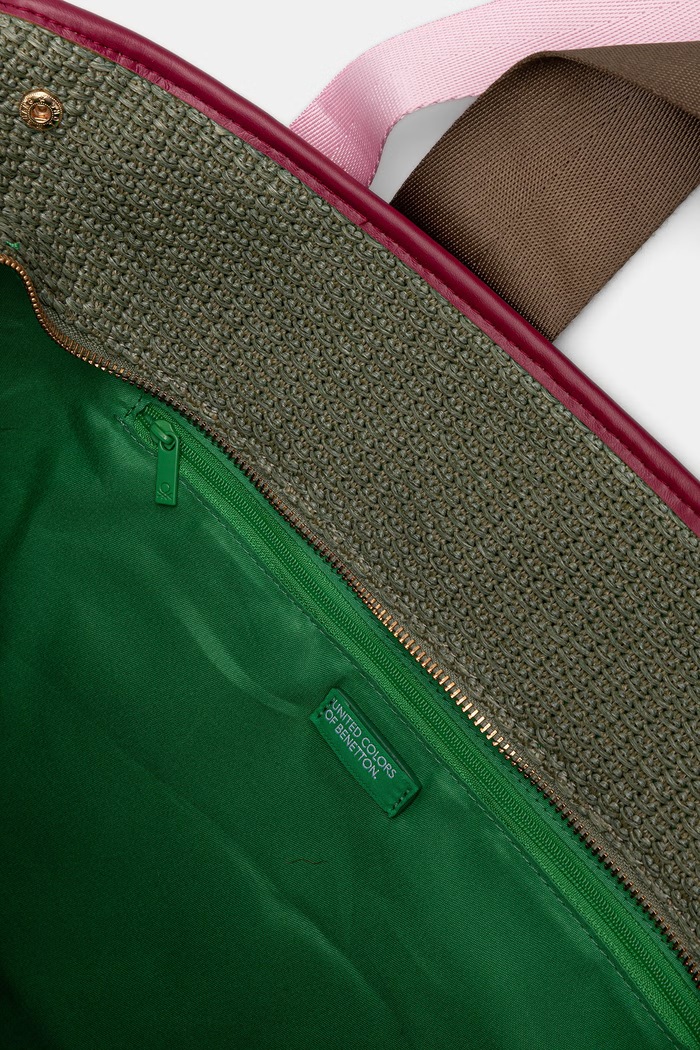 United Colors of Benetton nákupní taška dámská pletená 6XZZVY01W zelená
