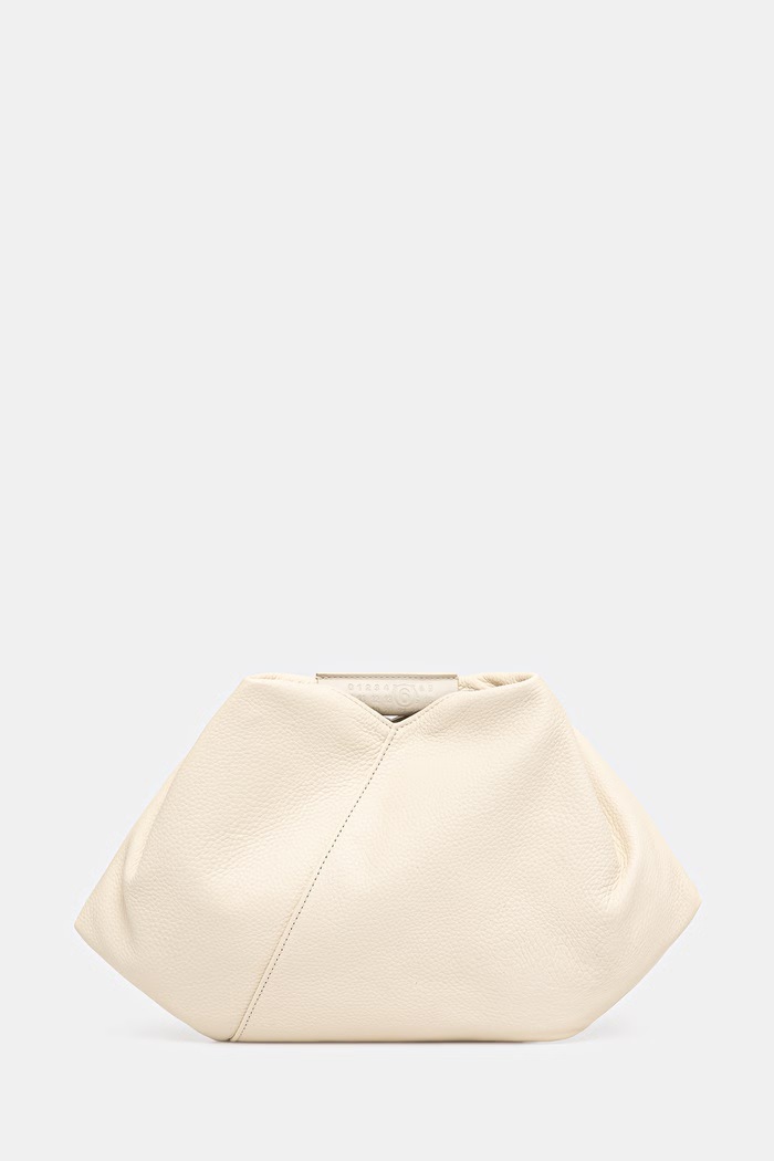 Δερμάτινη τσάντα MM6 Maison Margiela απλό μπεζ SB5WD0029.P7255.T2014