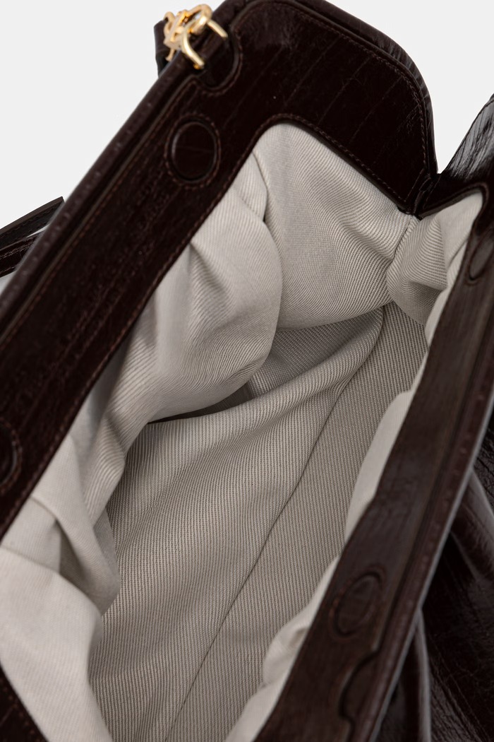 Themoire crossbody kabelka dámská z imitace kůže 261WTMB00 hnědá