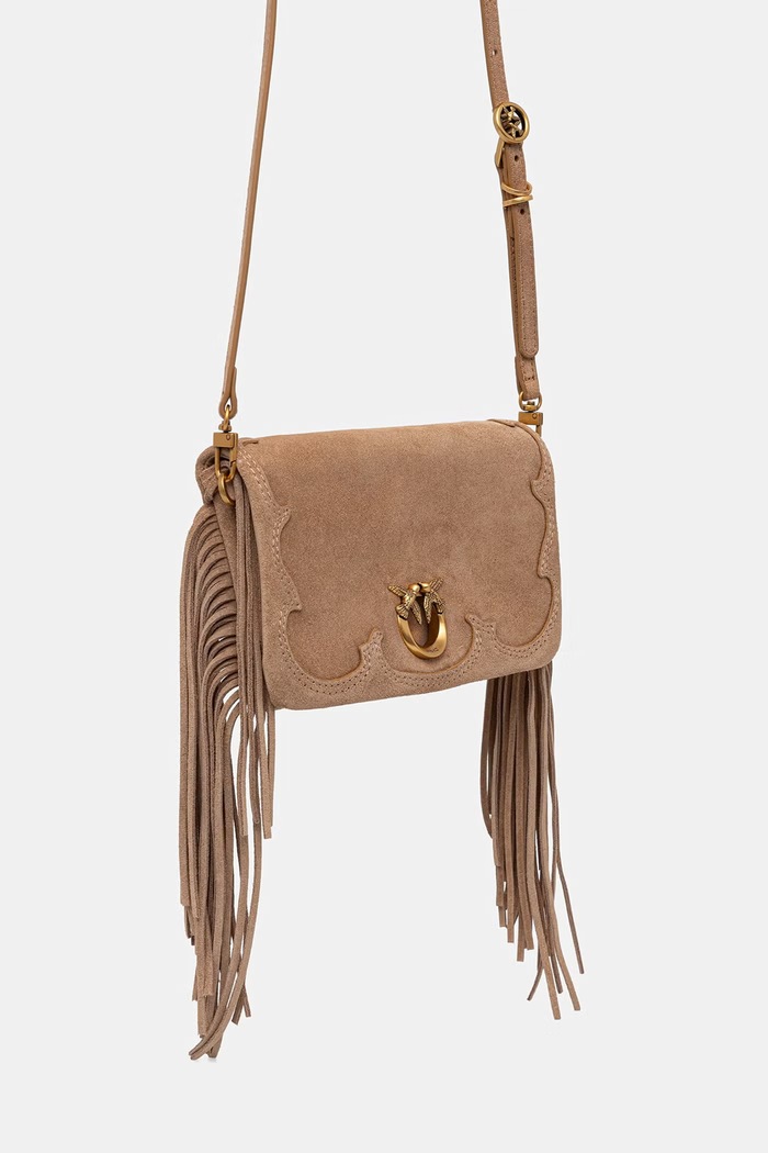 Pinko torebka crossbody damska skórzana 106023.A39A beżowy SS26