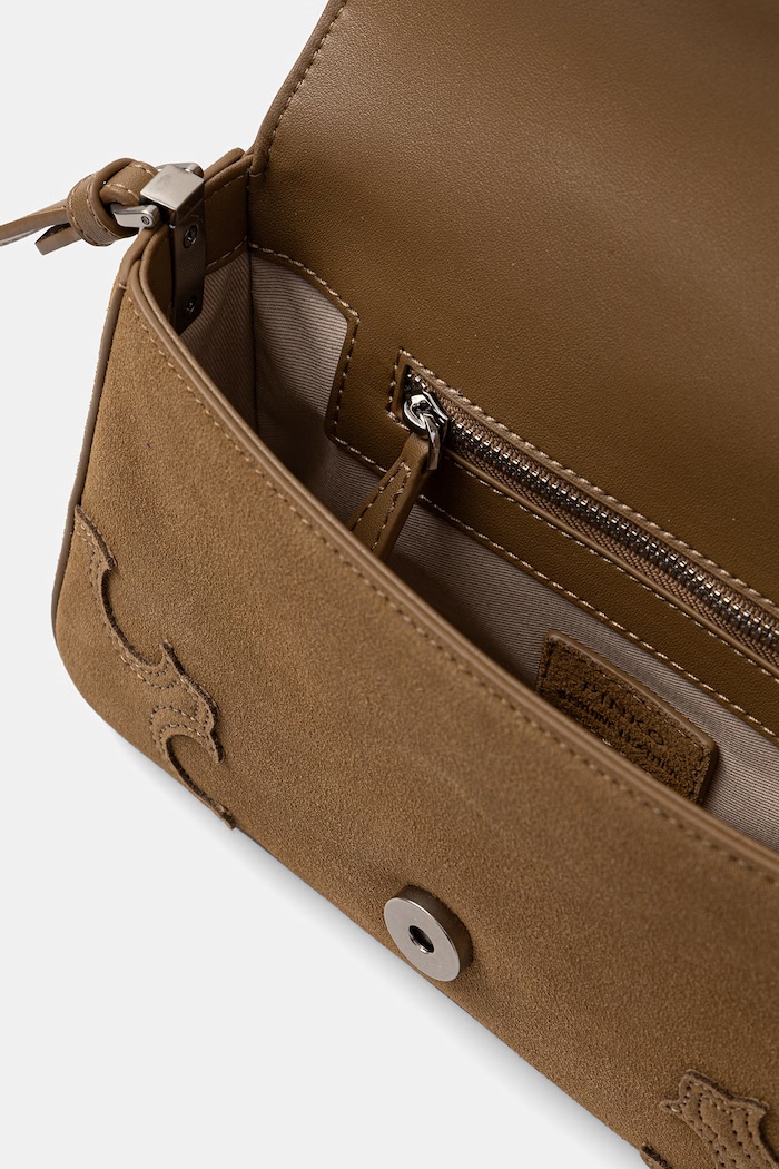 Pinko Geantă crossbody de femei din piele întoarsă 106244.A0F6