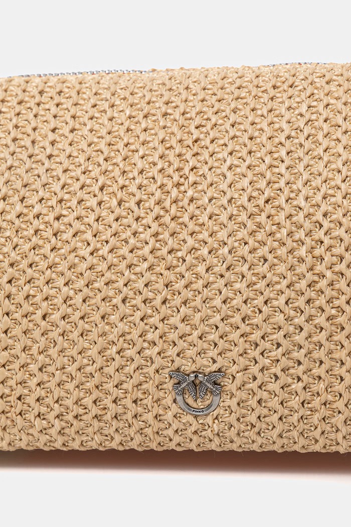 Doplnky Pinko crossbody kabelka dámska pletená 106661.A391 béžová