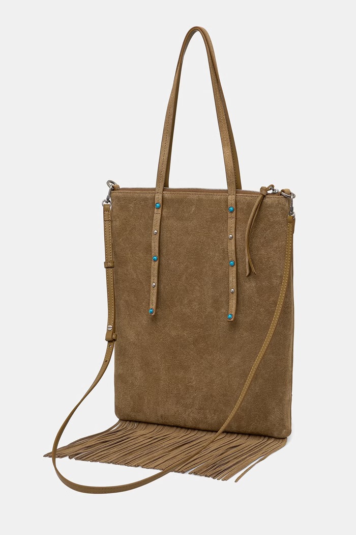 Doplnky Pinko crossbody kabelka dámska semišová 106666.A0F6 zelená