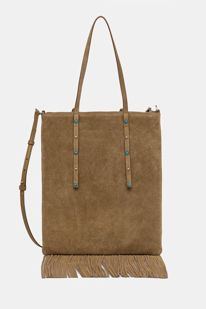 Pinko crossbody kabelka dámska semišová zelená 106666.A0F6