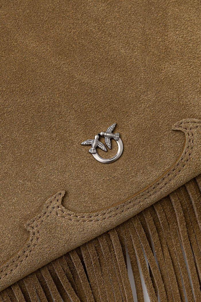 Pinko crossbody kabelka dámska semišová 106666.A0F6 zelená