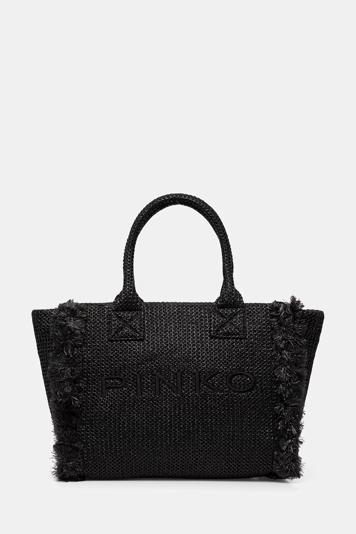 Pinko kabelka typu shopper dámska pletená čierna 106673.A39Y