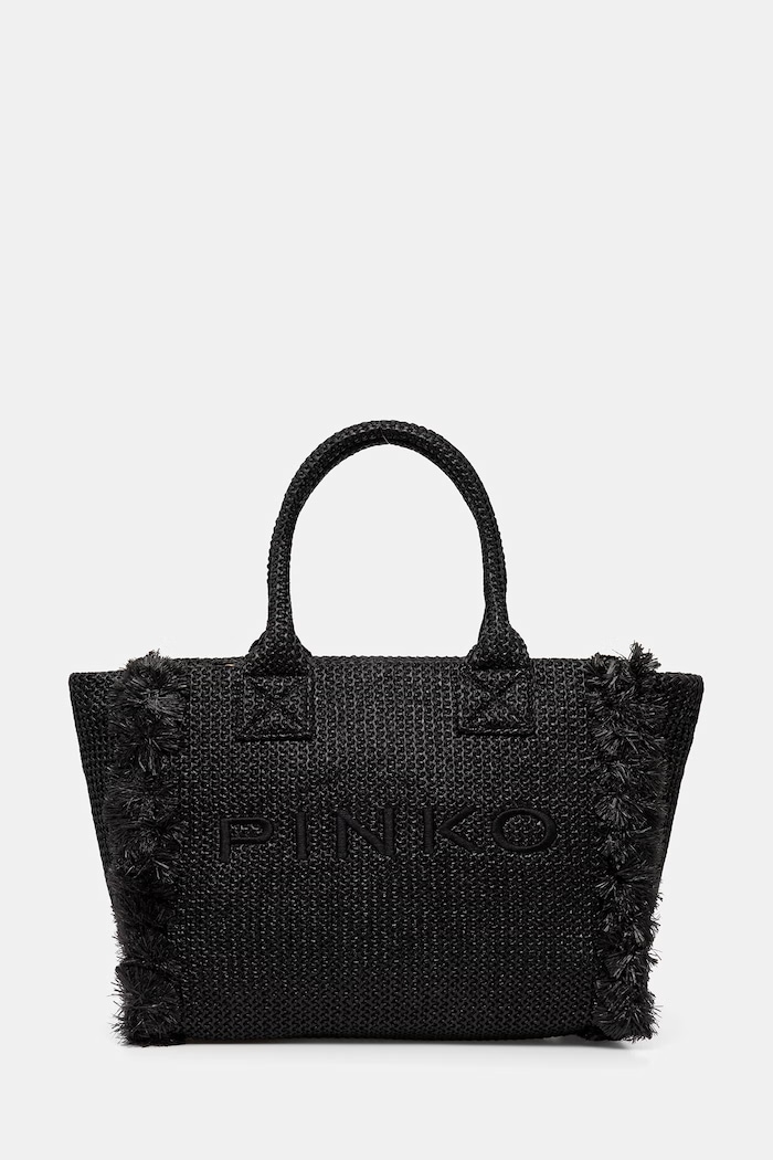 Pinko kabelka typu shopper dámska pletená čierna 106673.A39Y