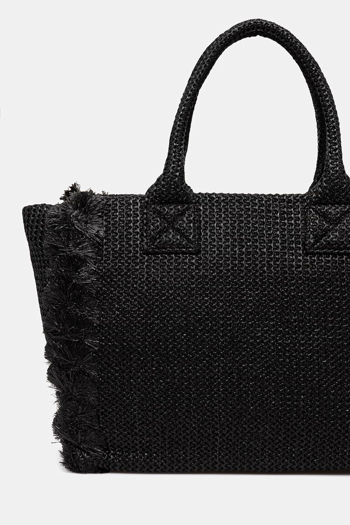 Doplnky Pinko kabelka typu shopper dámska pletená 106673.A39Y čierna