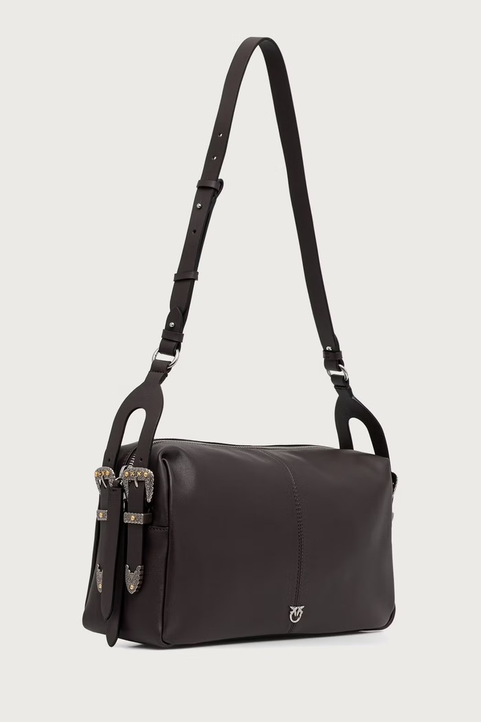 Pinko Torebka shopper damska skórzana 106676.A2JG brązowy SS26