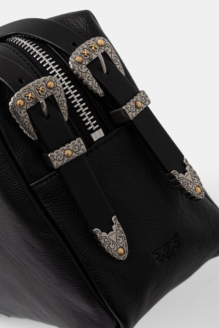 Pinko kabelka typu shopper dámska kožená čierna 106676.A2JG