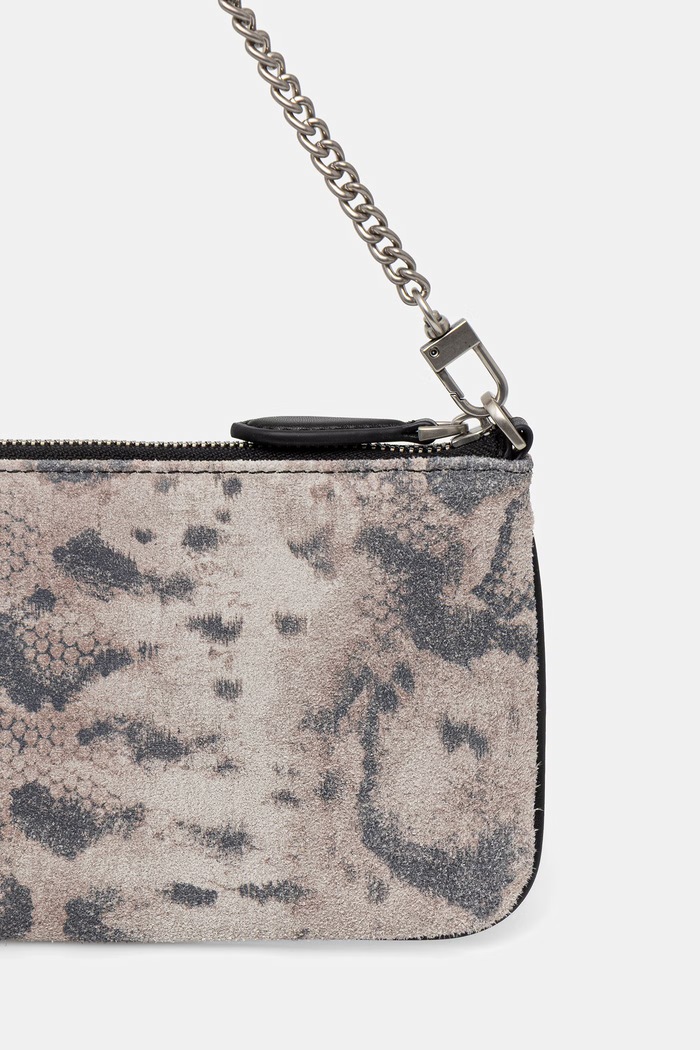 Accesorii Pinko geantă plic pentru femei, cu imitație de piele întoarsă 107669.A39V gri