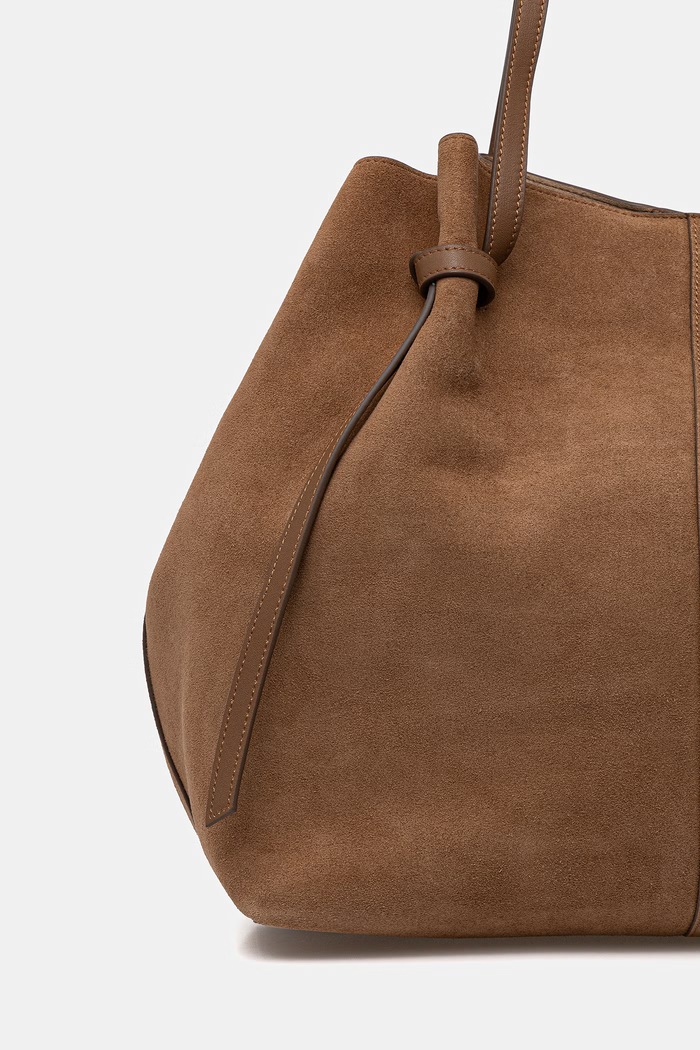 Dodatki Marc O'Polo shopper torba ženska usnjena 5000010928 rjava