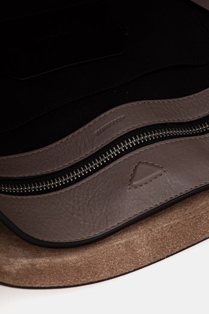 AllSaints borsa in pelle scamosciata MARLO W090XE marrone