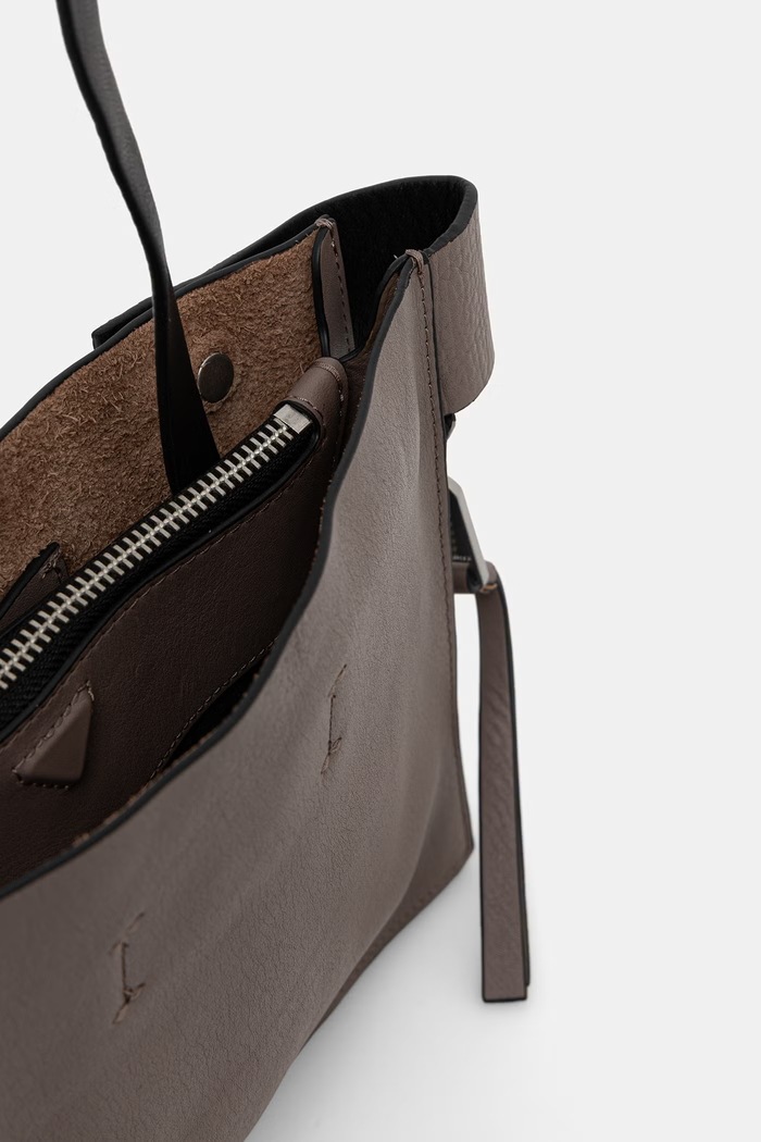 AllSaints listonoszka damska skórzana MARLO W091XE brązowy