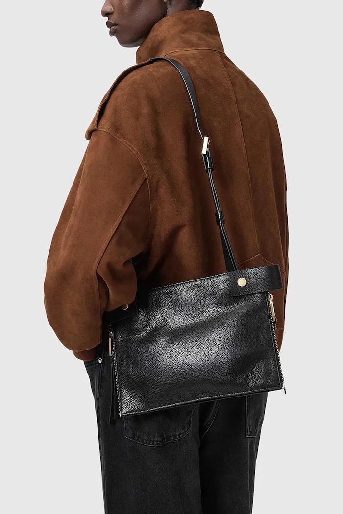 AllSaints listová kabelka dámska kožená MARLO W091XE