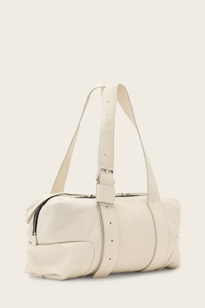 AllSaints geantă pentru femei, din piele ARES W105XE bej SS26
