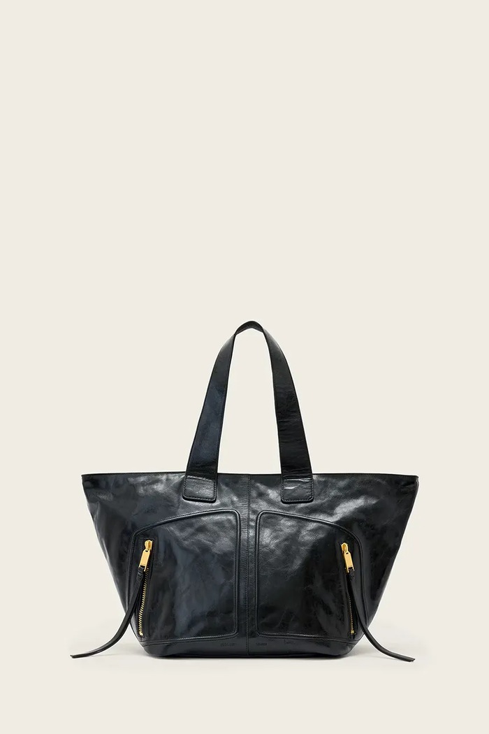 AllSaints pentru femei din piele JEAN negru W130XE