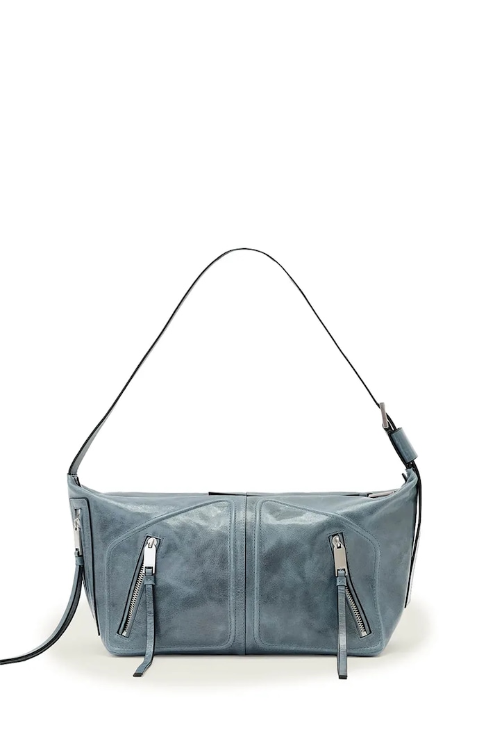 AllSaints kabelka dámska kožená JEAN modrá W131XE